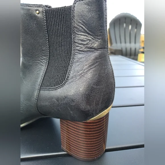 Women's Calvin Klein Black Chunky Block Heel Felda Booties, Size 6, Ankl… - Picture 16 of 16